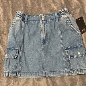Vans Sidewalk Blue Denim Cargo Skirt NWT